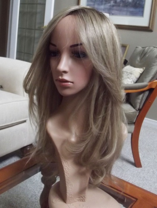 blake wig jon renau side view on mannequin